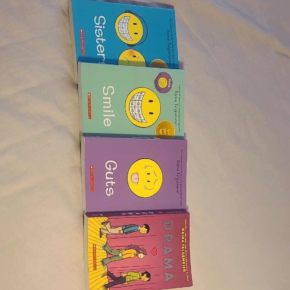 Scholastic Kids Book Set - Blue, Green, Purple, Yellow